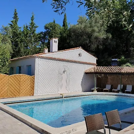 Pool House Renoir With Heated Pool And Private Garden Ferienhaus Chateauneuf-Grasse